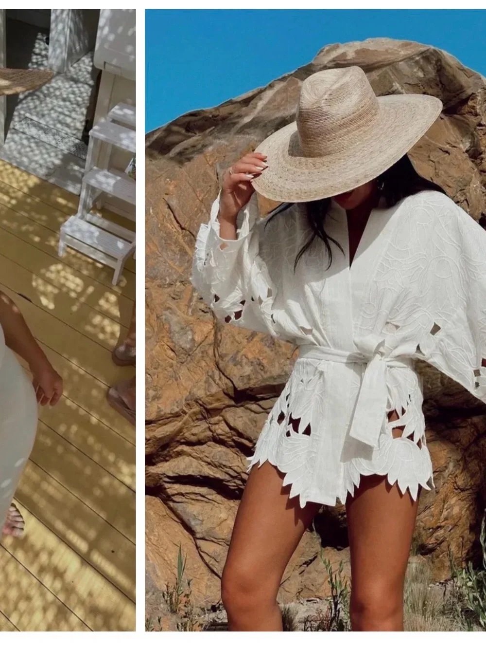 Lack of Color Palma Wide Fedora Hat BNWT Natural Palm Straw Wide Brim Sun Hat - Picture 4 of 7